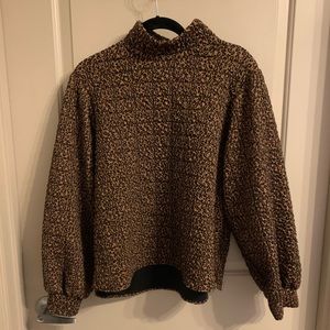 Zara Cheetah Print Sweater Sweatshirt